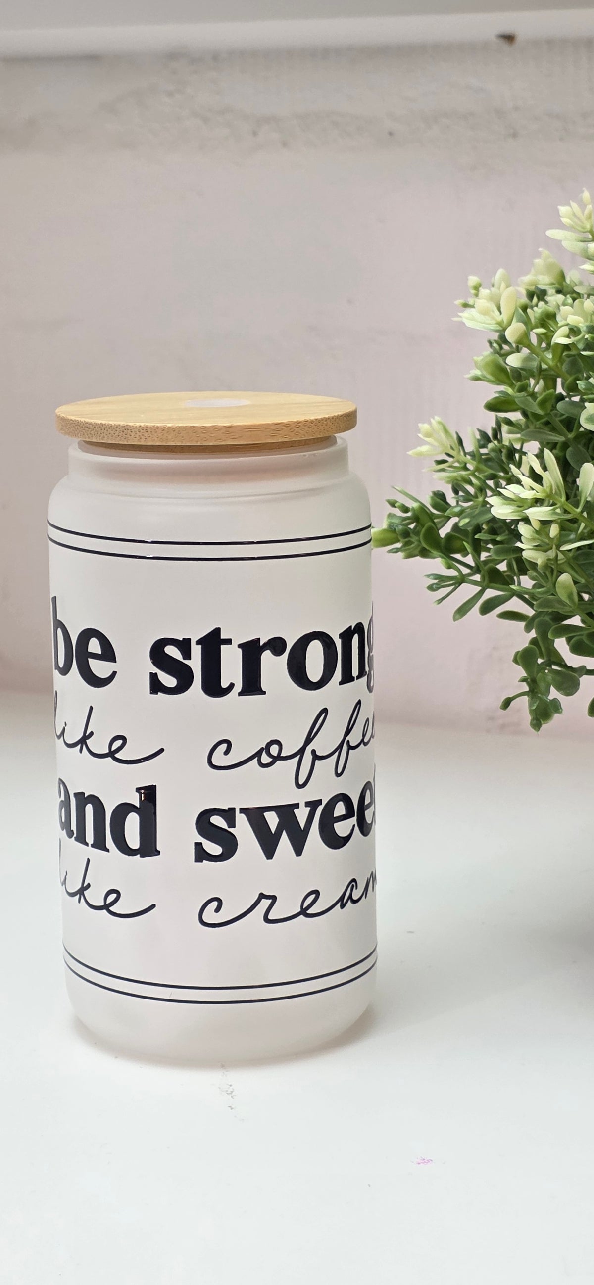 BinArt Motivglas mit Bambusdeckel